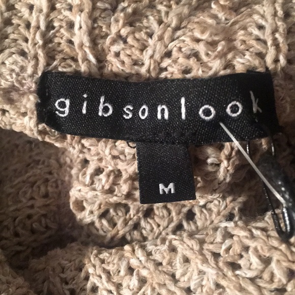 Gibsonlook Oatmeal Flare Sleeve Cowl Neck Sweater Size Large - Picture 5 of 6